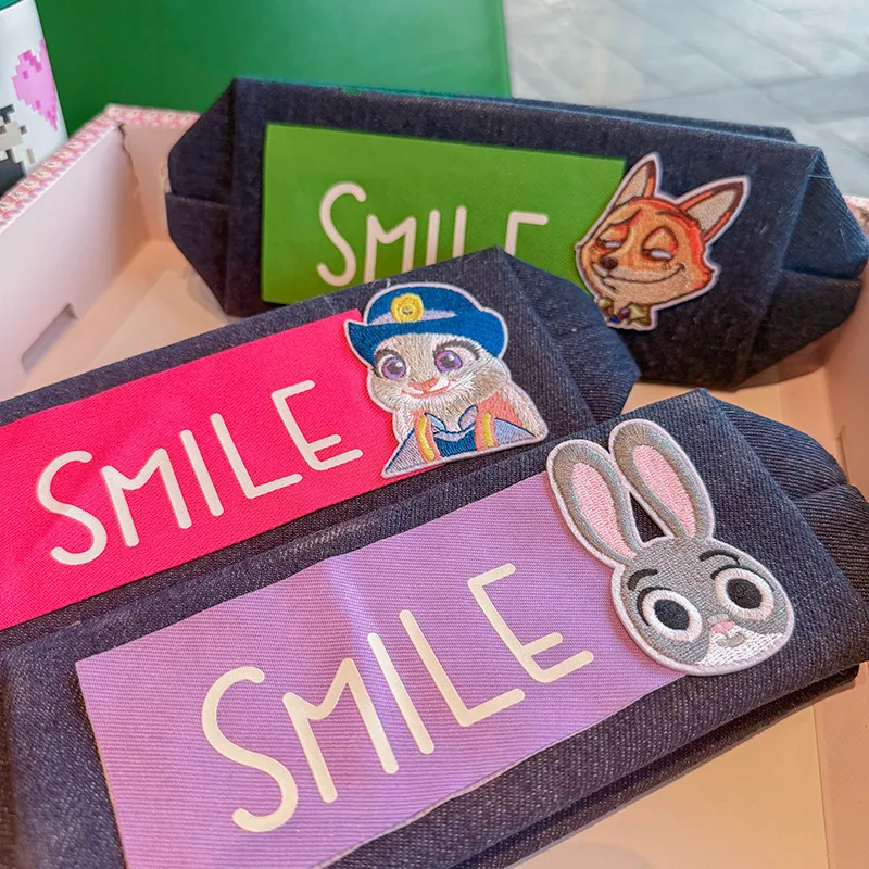 Cute Cartoon Rabbit & Fox Pencil Case for Students – Soft Adorable Animal Stationery Bag, Creative Kawaii Pen Pouch for School, Kids Zipper Pencil Holder
